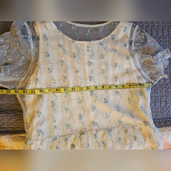 Hopeless Romantic Vintage Dress with Sheer overlay sz M - Picture 13 of 13